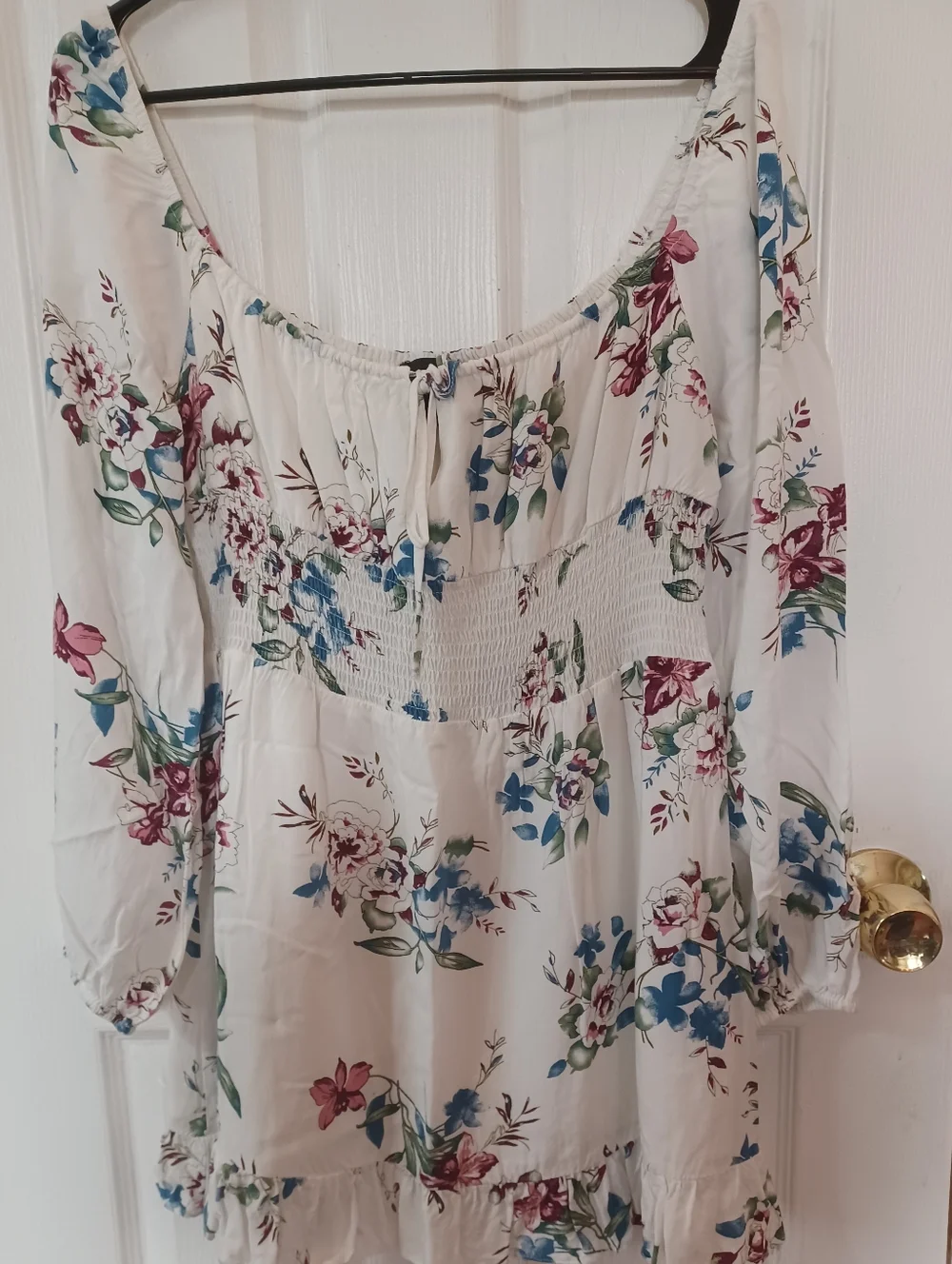 Urban Outfitters Lumiere Floral Off Shoulder Mini Dress - Picture 1 of 7
